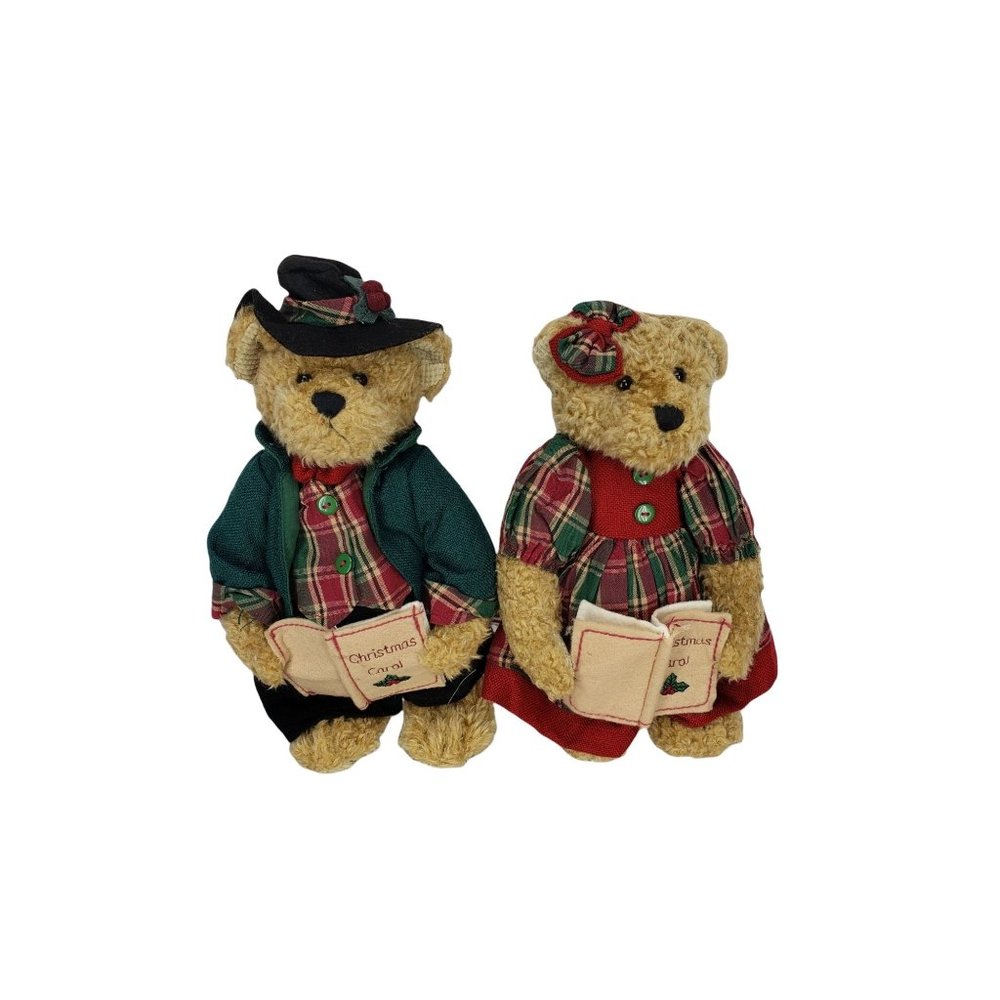 Terry's Village Mom and Dad Christmas Carol Bear Stuffed Plush Toys‎
